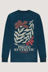 Long Sleeve Luxury Synthetic majolica-blue