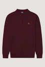 Knitted Badge Polo Zip g