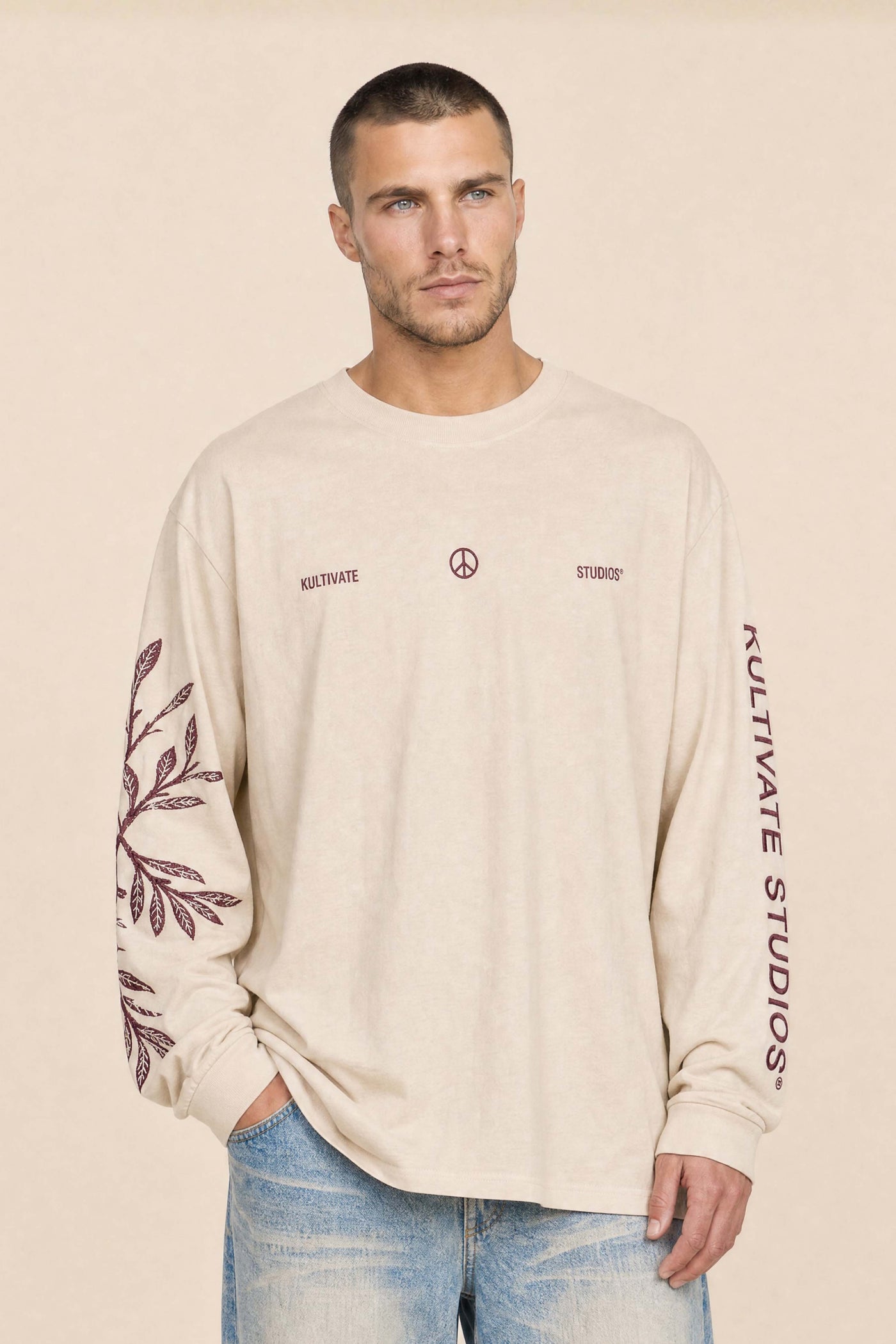 Long Sleeve Washed Peace – Kultivate.com